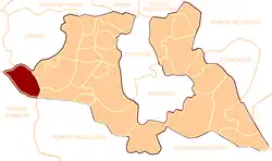 Położenie na mapie powiatu