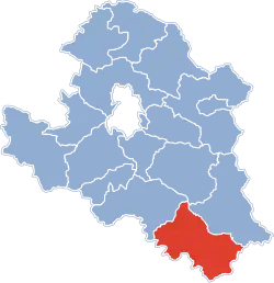 Położenie na mapie powiatu