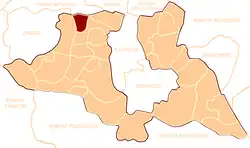 Położenie na mapie powiatu