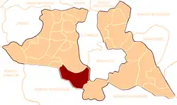 Położenie na mapie powiatu