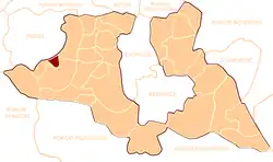 Położenie na mapie powiatu