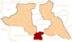 Położenie na mapie powiatu