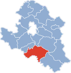 Położenie na mapie powiatu