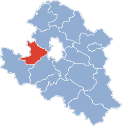 Położenie na mapie powiatu