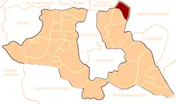 Położenie na mapie powiatu