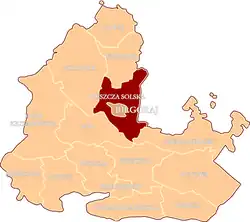 Położenie na mapie powiatu