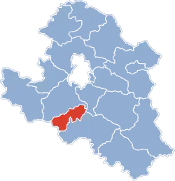 Położenie na mapie powiatu