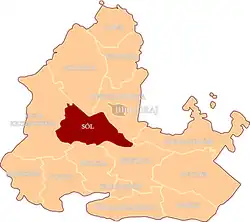 Położenie na mapie powiatu