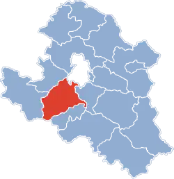 Położenie na mapie powiatu