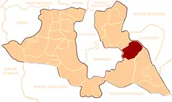 Położenie na mapie powiatu