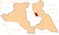 Położenie na mapie powiatu