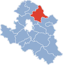 Położenie na mapie powiatu