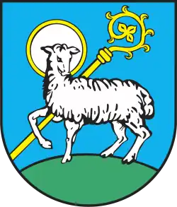 Herb Lidzbarka Warmińskiego z herbem biskupim