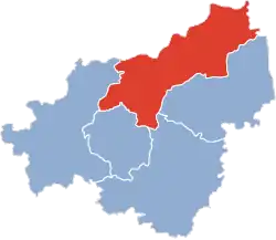 Położenie na mapie powiatu