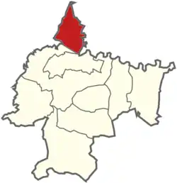 Położenie na mapie powiatu