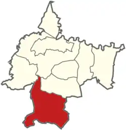 Położenie na mapie powiatu