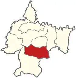 Położenie na mapie powiatu
