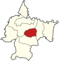 Położenie na mapie powiatu