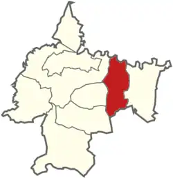 Położenie na mapie powiatu