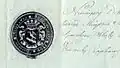 Herb miasta na pieczęci w dokumencie z 1764
