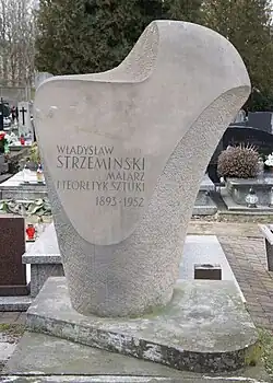 Grób Władysława Strzemińskiego w Łodzi (1962)