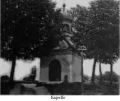 Zabytkowa Kapliczka przy obecnej ulicy Paderewskiego w 1905 r.