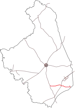 Mapa przebiegu linii kolejowej 52