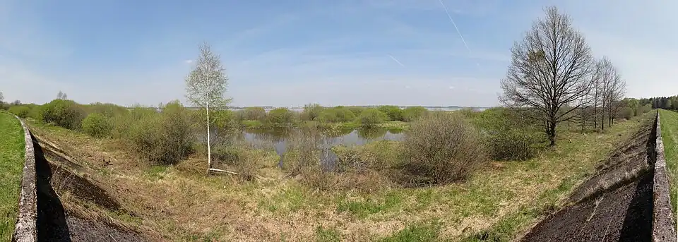 Miejsce zalania dawnego Zarzecza przez wody Jeziora Goczałkowickiego