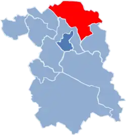 Położenie na mapie powiatu