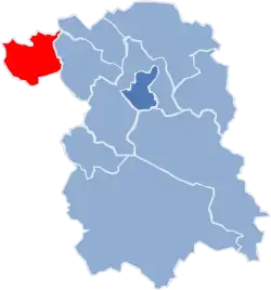 Położenie na mapie powiatu