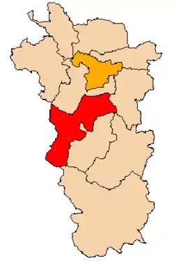 Położenie na mapie powiatu