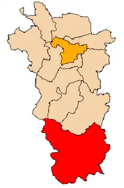 Położenie na mapie powiatu