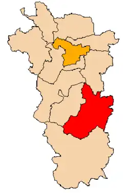 Położenie na mapie powiatu