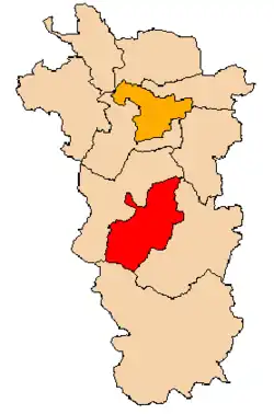 Położenie na mapie powiatu