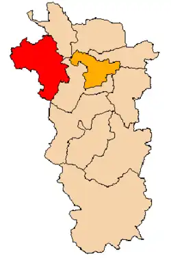 Położenie na mapie powiatu