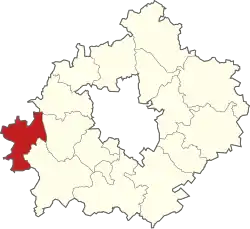 Położenie na mapie powiatu