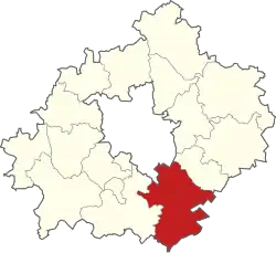 Położenie na mapie powiatu