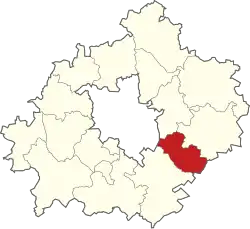 Położenie na mapie powiatu