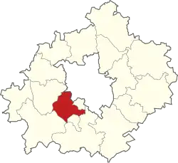 Położenie na mapie powiatu