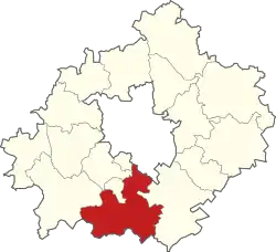 Położenie na mapie powiatu