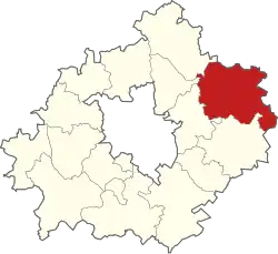 Położenie na mapie powiatu