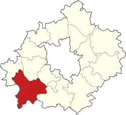 Położenie na mapie powiatu