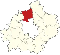 Położenie na mapie powiatu
