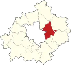 Położenie na mapie powiatu