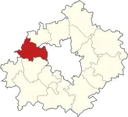 Położenie na mapie powiatu