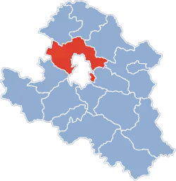 Położenie na mapie powiatu