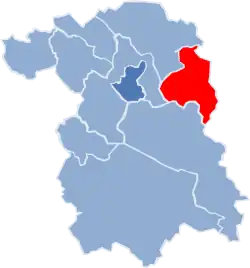 Położenie na mapie powiatu