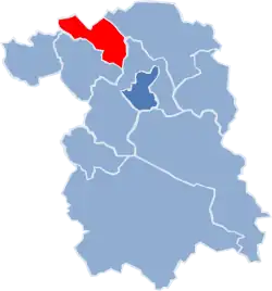 Położenie na mapie powiatu