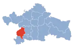 Położenie na mapie powiatu