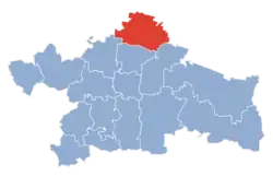 Położenie na mapie powiatu